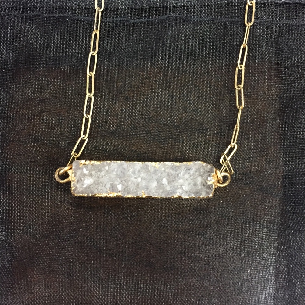 Bracha Druzy Bar Necklace